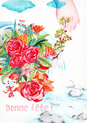 Bouquet de roses pour une f&ecirc;te m&eacute;morable